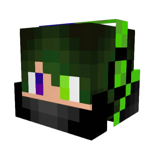 AkselStar Minecraft avatar head, 3D render