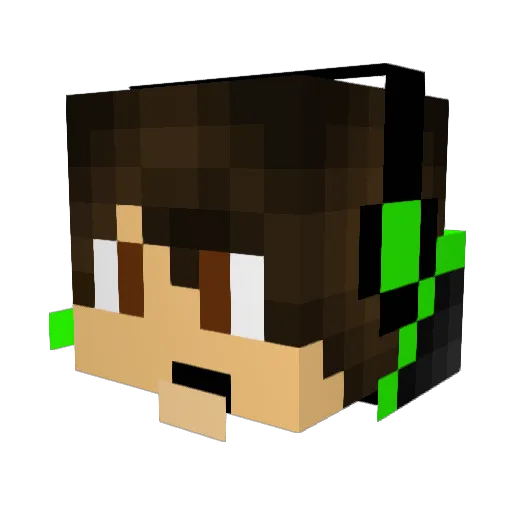 Aksel_007 Minecraft avatar head, 3D render