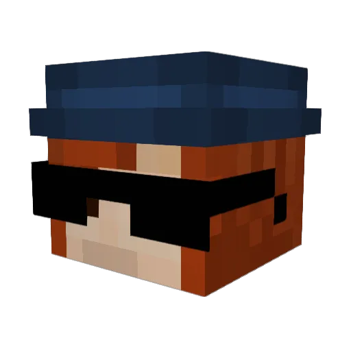 Aksel_K Minecraft avatar head, 3D render