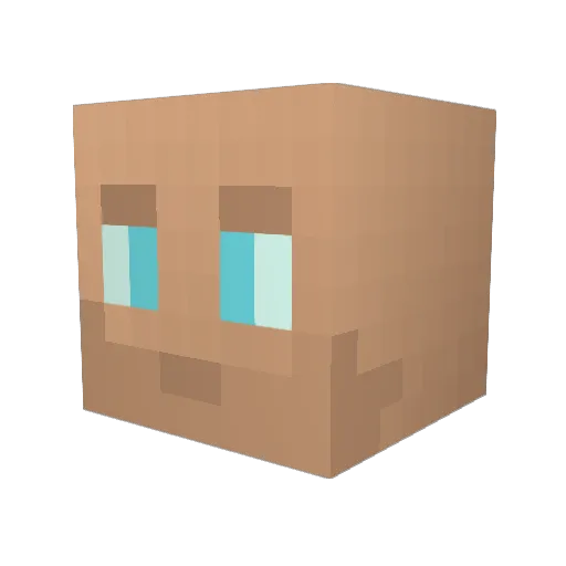 Akselfaerk Minecraft avatar head, 3D render