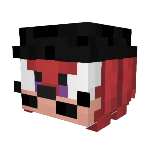 Aksely_ Minecraft avatar head, 3D render