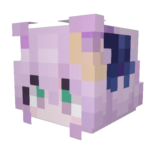 Aksiar Minecraft avatar head, 3D render