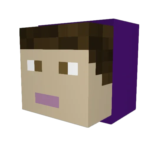Aksigen Minecraft avatar head, 3D render