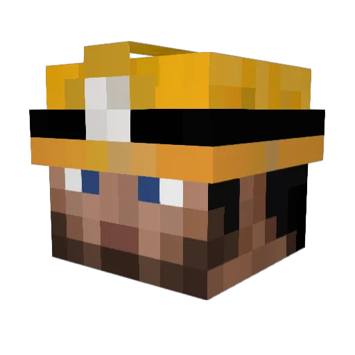 Aksnic Minecraft avatar head, 3D render