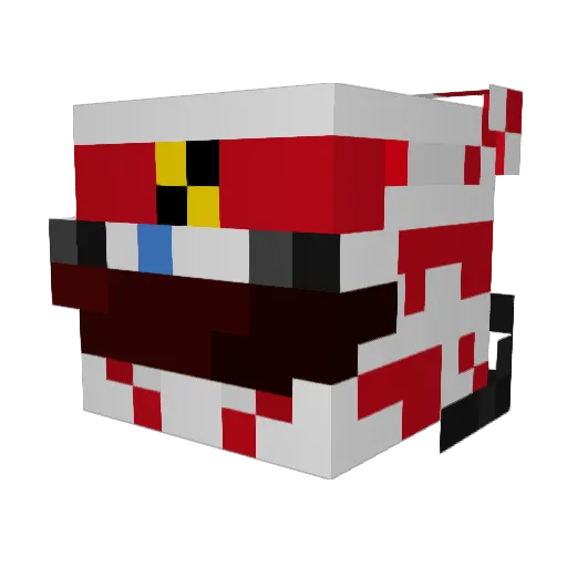 Aksokot Minecraft avatar head, 3D render