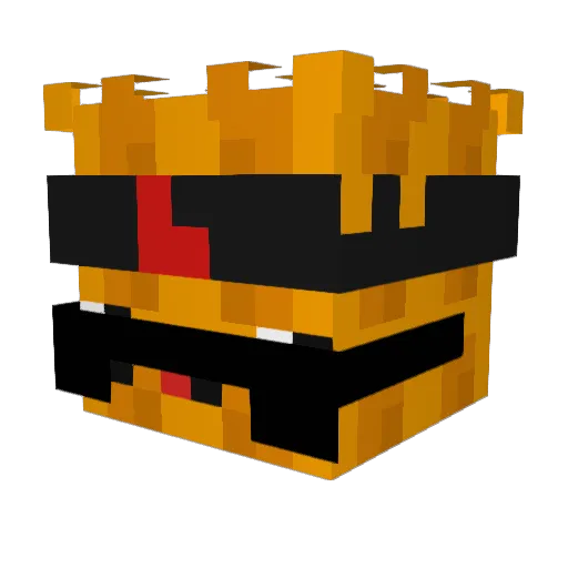Akt1v Minecraft avatar head, 3D render