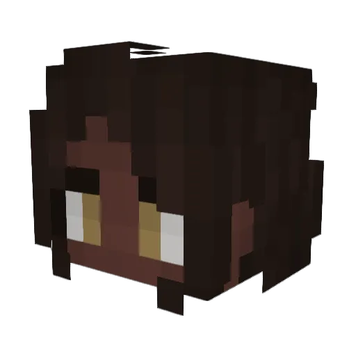 AkteDutch Minecraft avatar head, 3D render