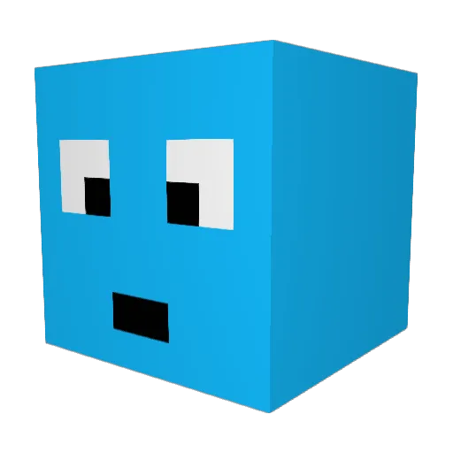 Aktimel6 Minecraft avatar head, 3D render