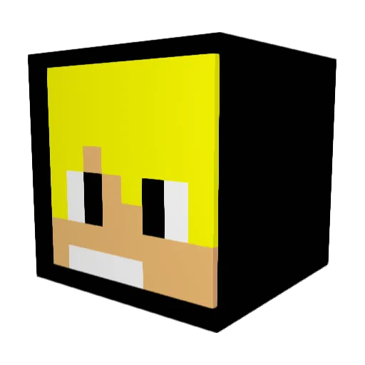 AktiverPoul Minecraft avatar head, 3D render
