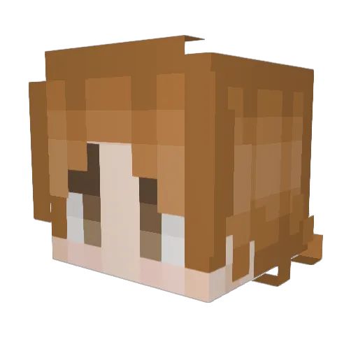 Aktrya Minecraft avatar head, 3D render