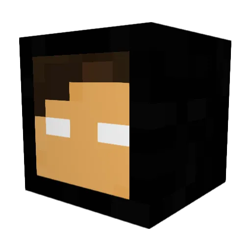 AkuIoiven Minecraft avatar head, 3D render