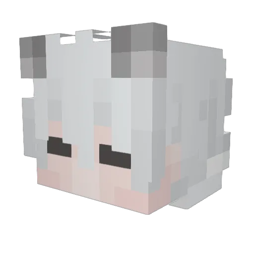 AkubiLive Minecraft avatar head, 3D render