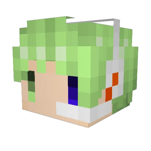 Akuen1351 Minecraft avatar head, 3D render