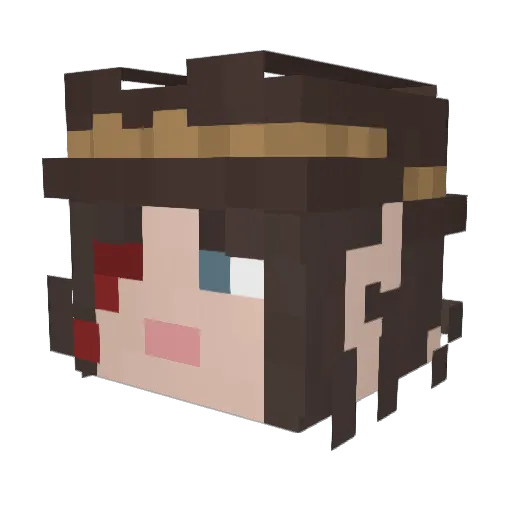 Akula228 Minecraft avatar head, 3D render