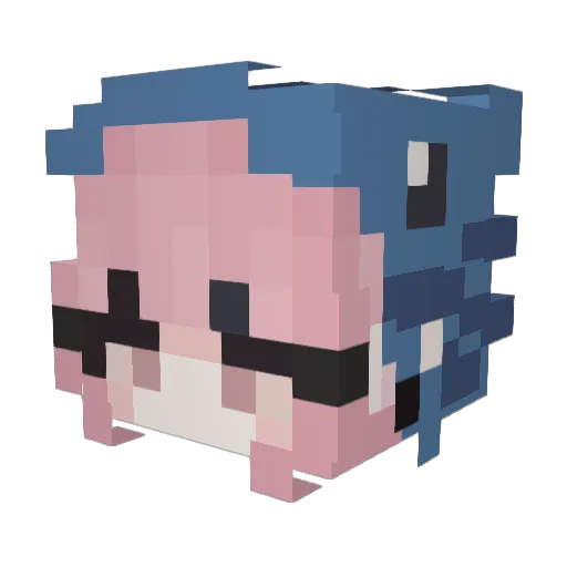 AkulaFG Minecraft avatar head, 3D render