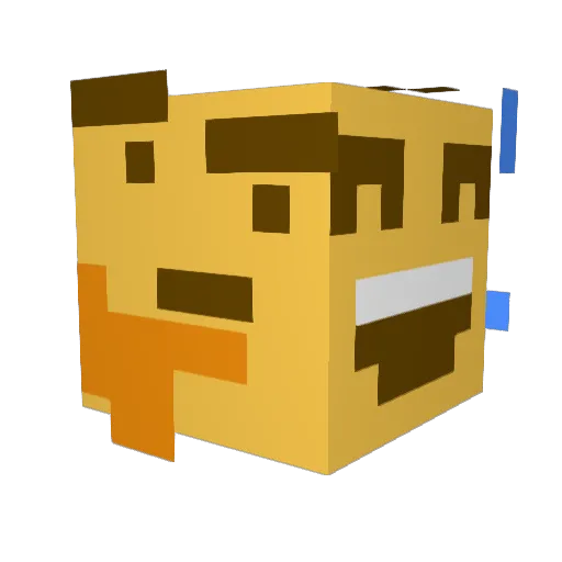AkumaBruh Minecraft avatar head, 3D render