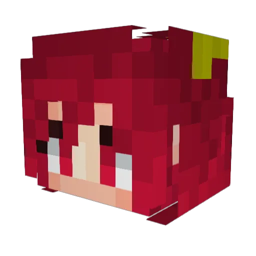 AkumaBuki Minecraft avatar head, 3D render