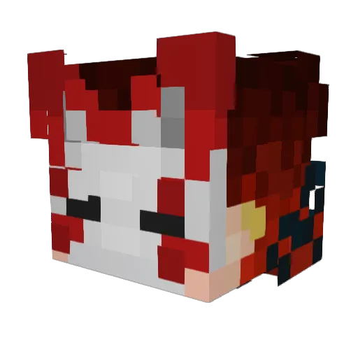 AkumaDarkz Minecraft avatar head, 3D render