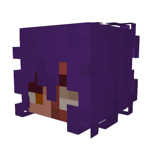 AkumaK1 Minecraft avatar head, 3D render