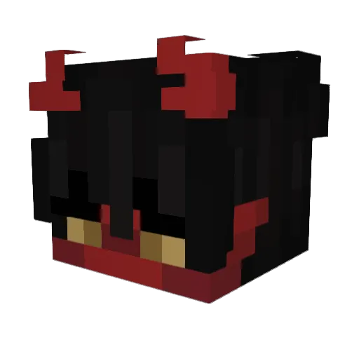 AkumaNoYaoi Minecraft avatar head, 3D render