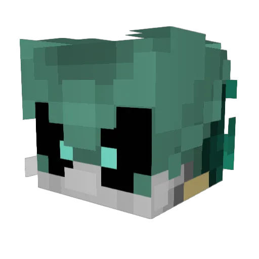 Akuma_Midoriya Minecraft avatar head, 3D render