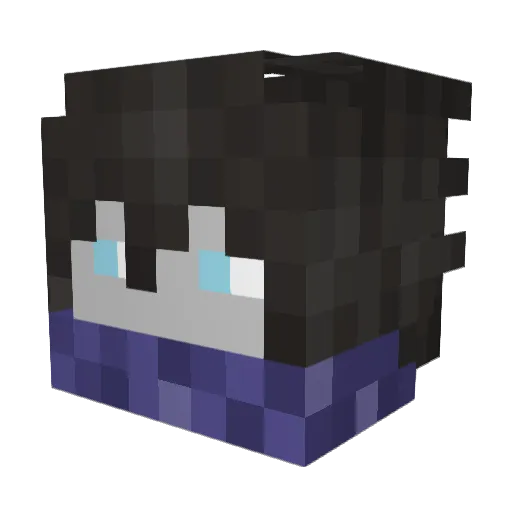 AkumahDE Minecraft avatar head, 3D render