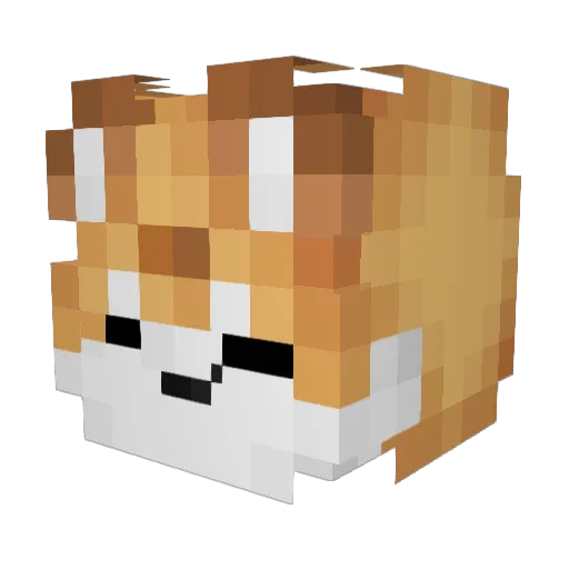 AkumanoVR Minecraft avatar head, 3D render
