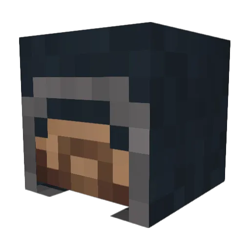 Akumasiebe Minecraft avatar head, 3D render