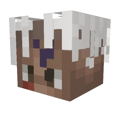 Akumatic Minecraft avatar head, 3D render