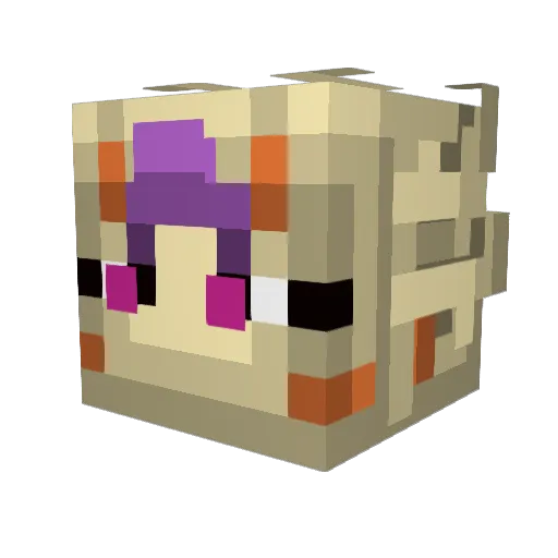Akumunu Minecraft avatar head, 3D render