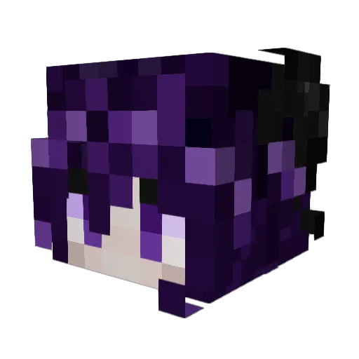 Akumuts Minecraft avatar head, 3D render
