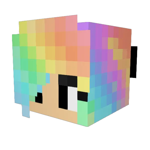 Akuna Minecraft avatar head, 3D render