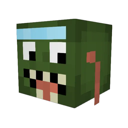 Akunalmatata Minecraft avatar head, 3D render