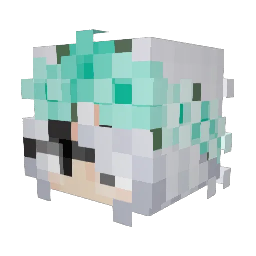 Akur0o0 Minecraft avatar head, 3D render