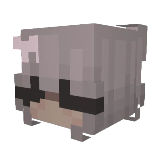 Akuria Minecraft avatar head, 3D render