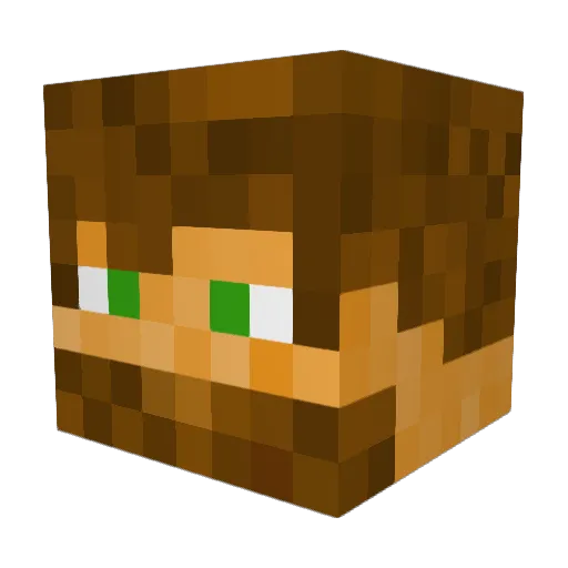 Akuroh Minecraft avatar head, 3D render
