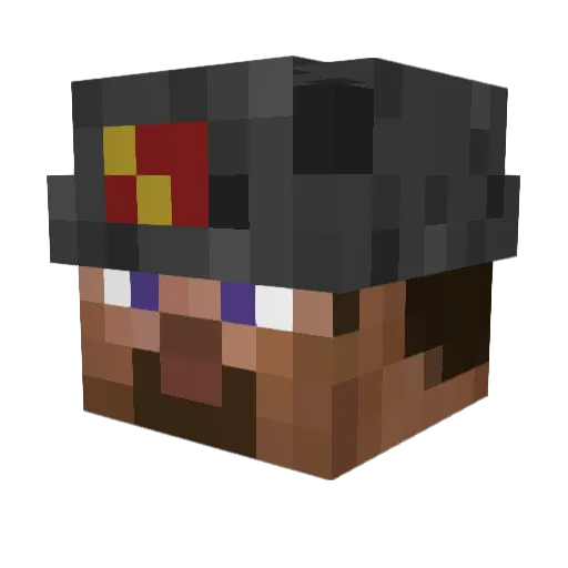 AkusNightmare Minecraft avatar head, 3D render