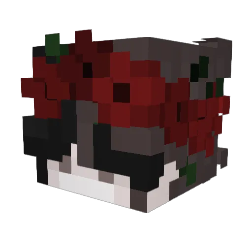 Akusito_ Minecraft avatar head, 3D render