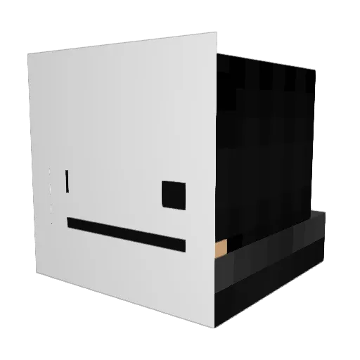 Akutei Minecraft avatar head, 3D render