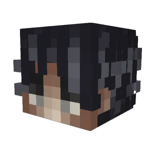 Akutenma Minecraft avatar head, 3D render