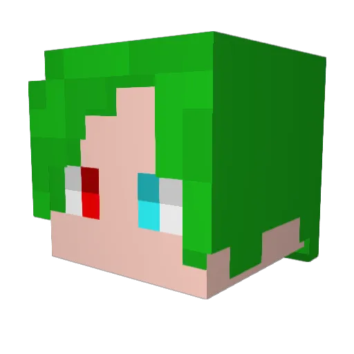 AkvakazeR Minecraft avatar head, 3D render