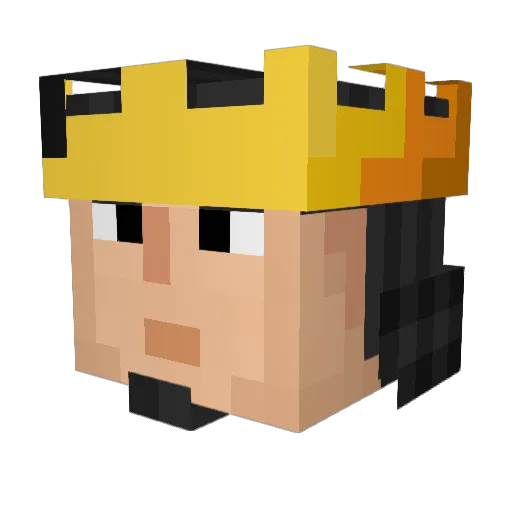 Akxo Minecraft avatar head, 3D render