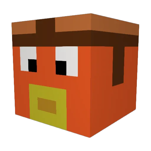 Aky717 Minecraft avatar head, 3D render