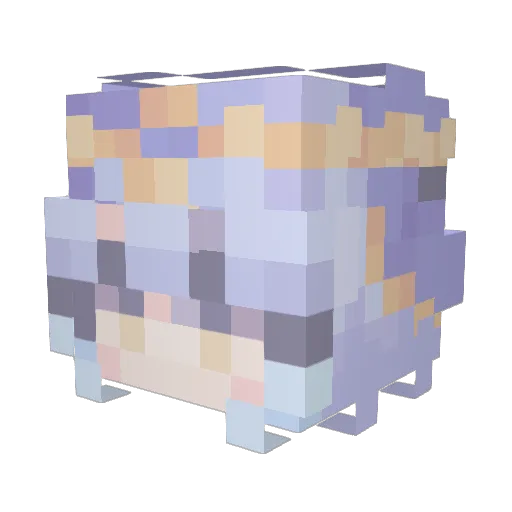 Akyaa Minecraft avatar head, 3D render