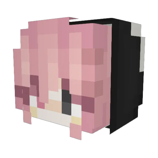 Akyarie Minecraft avatar head, 3D render