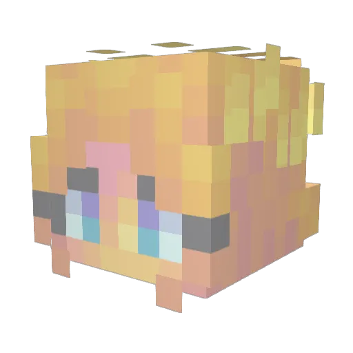 Akyera Minecraft avatar head, 3D render