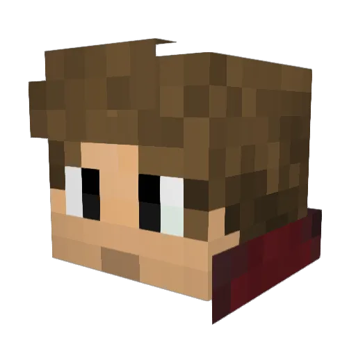 Akylio Minecraft avatar head, 3D render