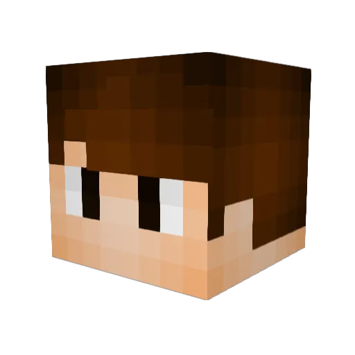 Akynnor Minecraft avatar head, 3D render