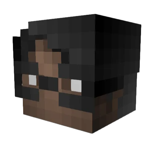 Akyri Minecraft avatar head, 3D render