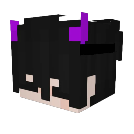 Akziinn Minecraft avatar head, 3D render